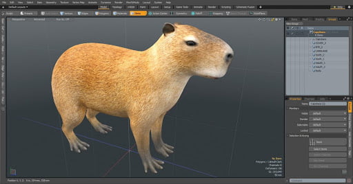 3d capybara