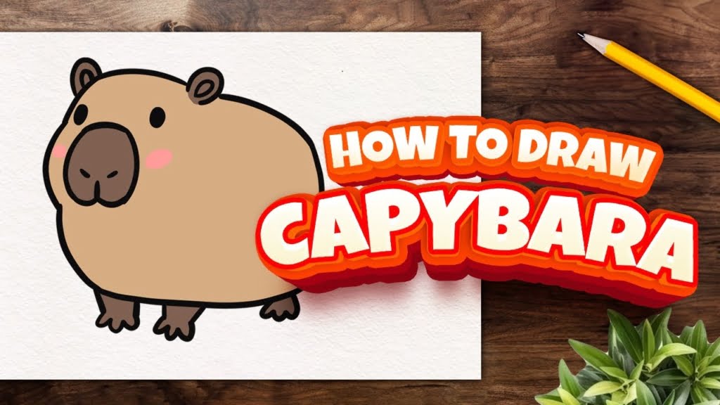 Drawing of capybara